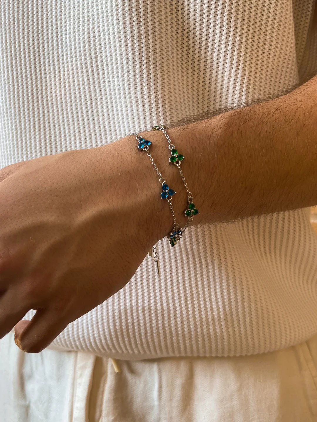 CLOVER BRACELET SET | Silver - Image 4