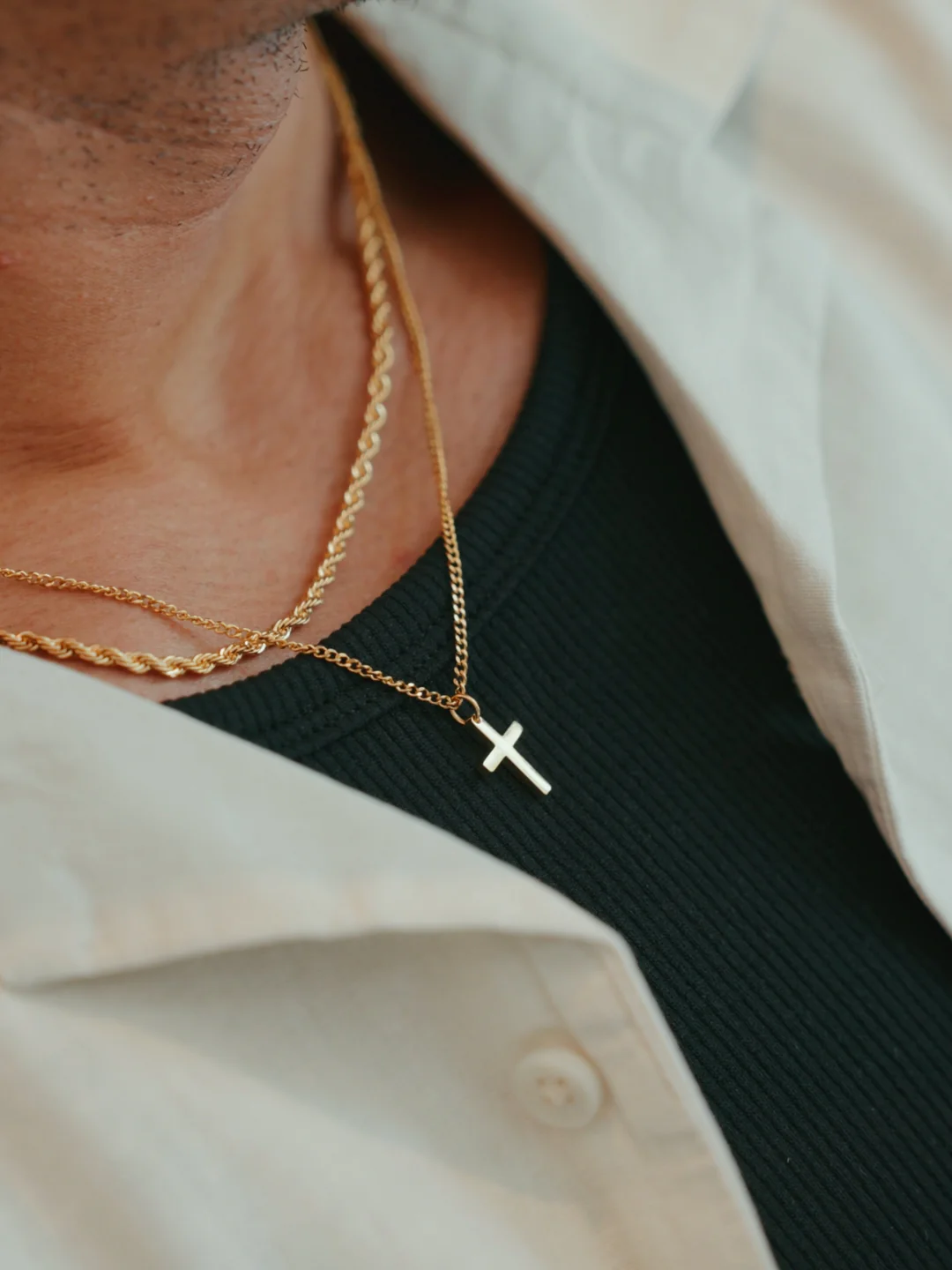 CROSS X ROPE 3MM SET | 18K Gold - Image 3