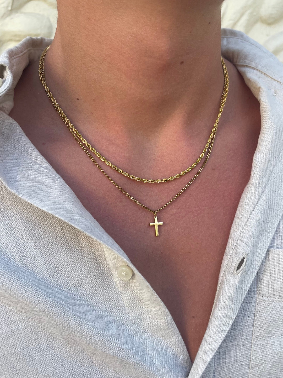 CROSS X ROPE 3MM SET | 18K Gold - Image 6