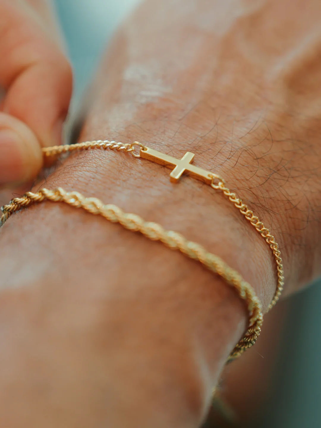 CROSS X ROPE 3MM SET | 18K Gold - Image 7