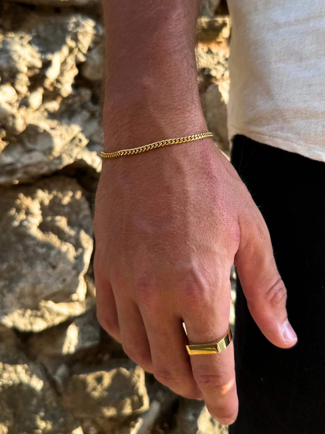 CUBAN BRACELET 3MM | 18K Gold - Image 2