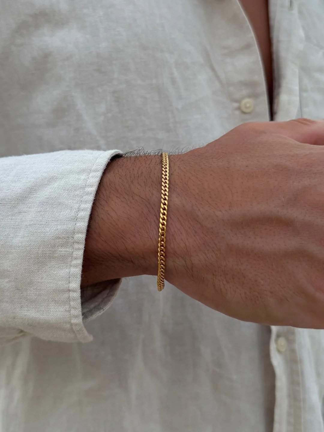 CUBAN BRACELET 3MM | 18K Gold - Image 5