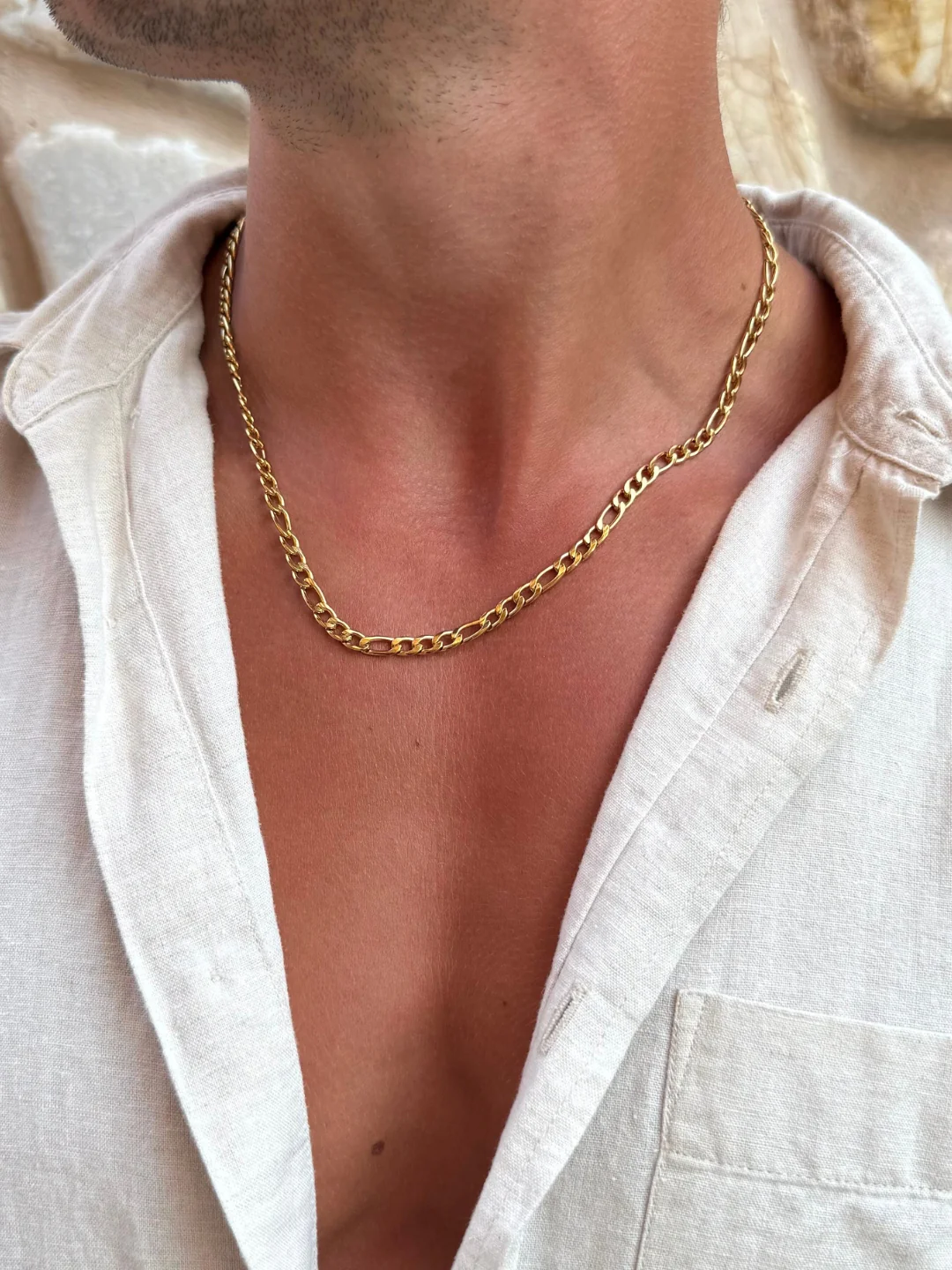 FIGARO CHAIN 5MM | 18K Gold - Image 4