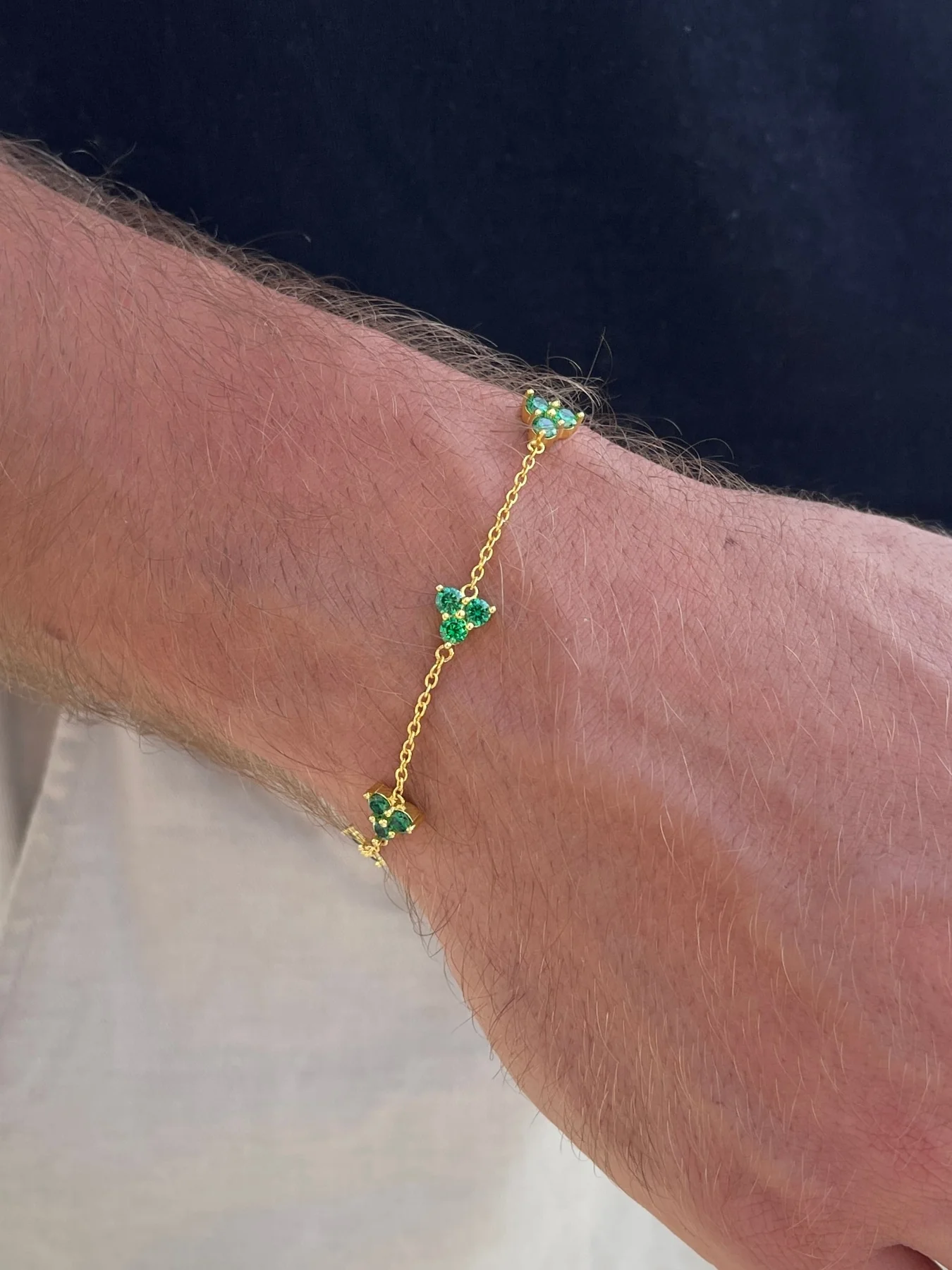 GREEN CLOVER BRACELET | 18K Gold - Image 6