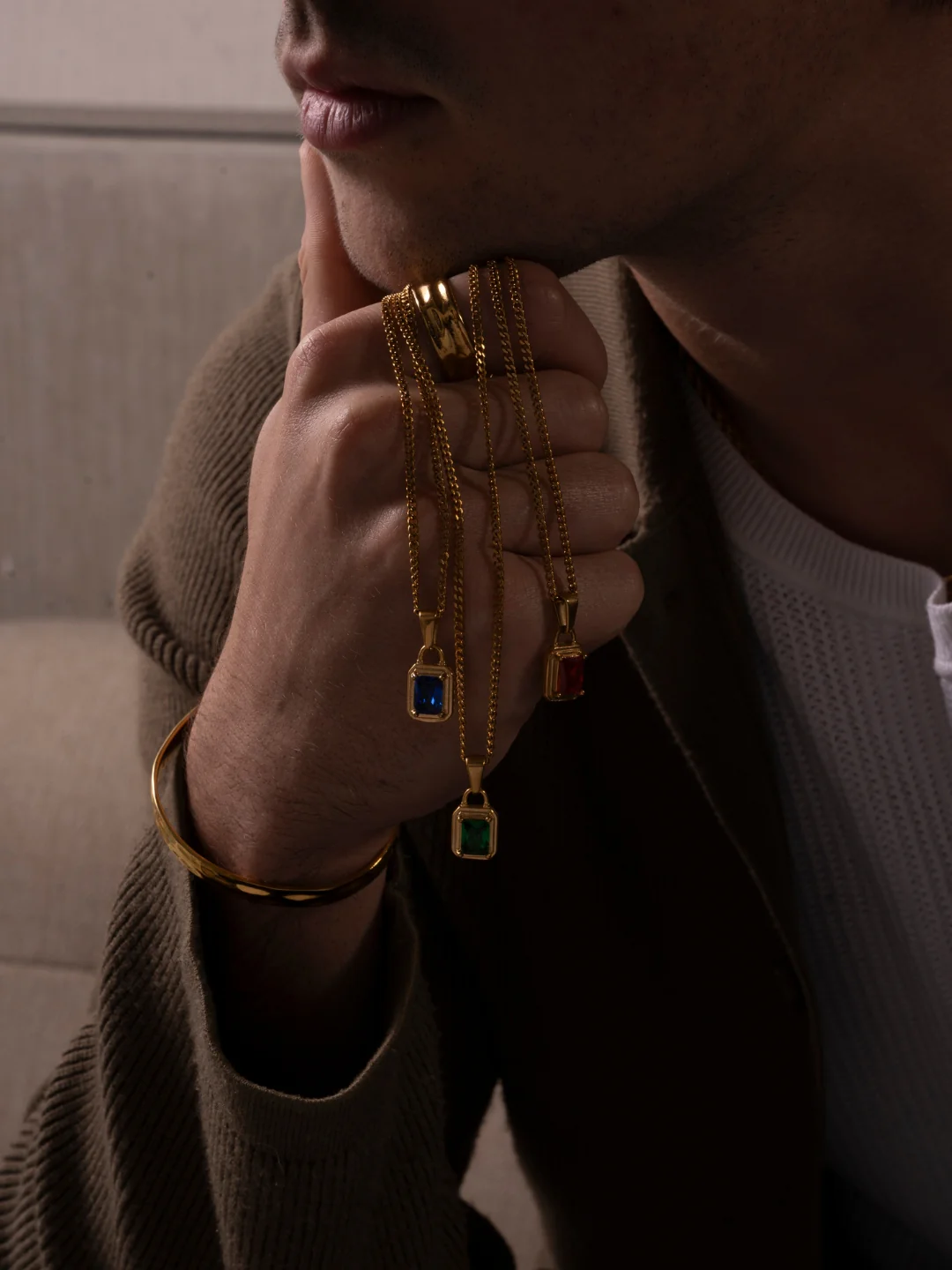 GREEN GEMSTONE CHAIN | 18K Gold - Image 9