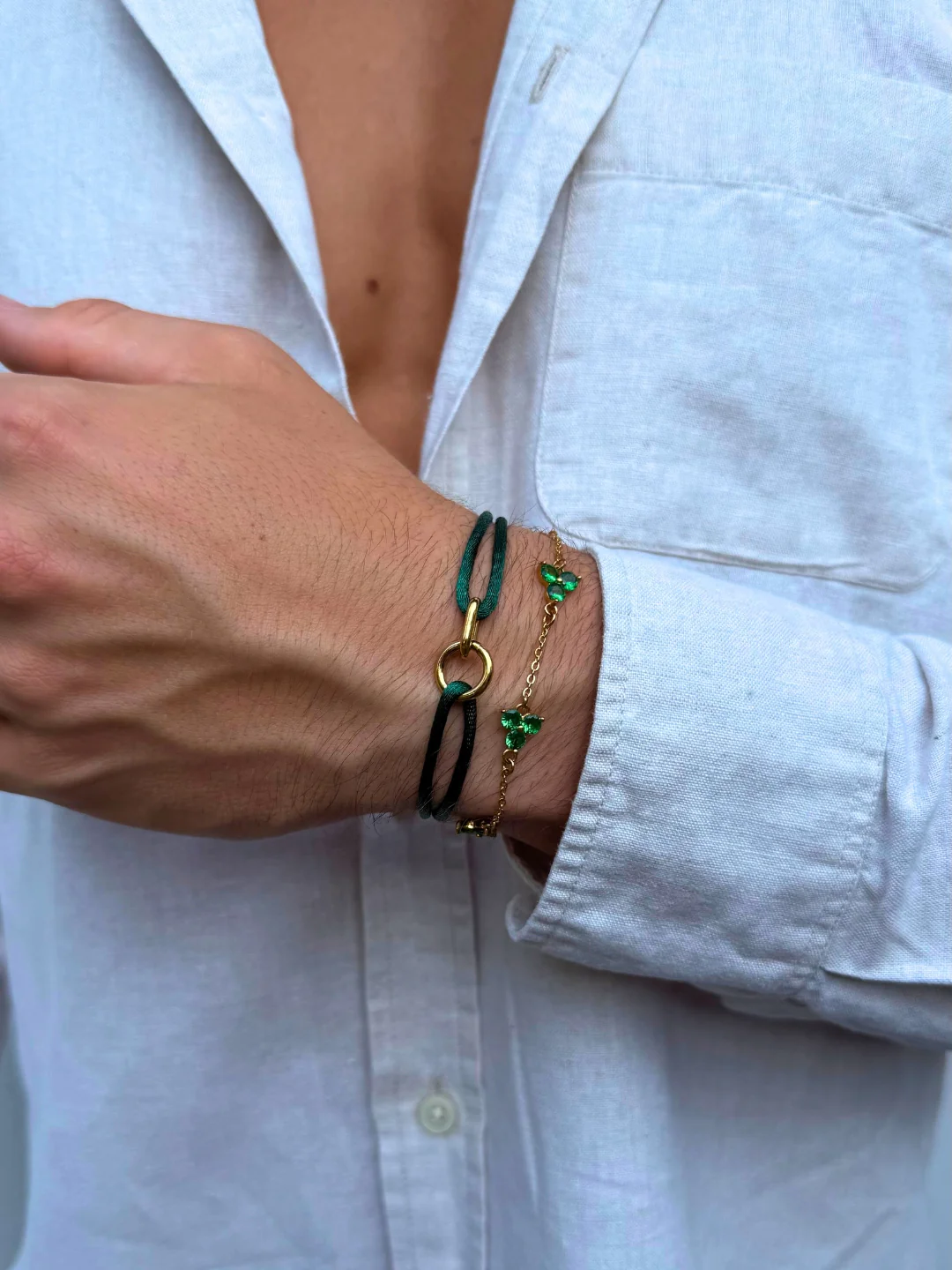 GREEN UNITY BRACELET | 18K Gold - Image 6
