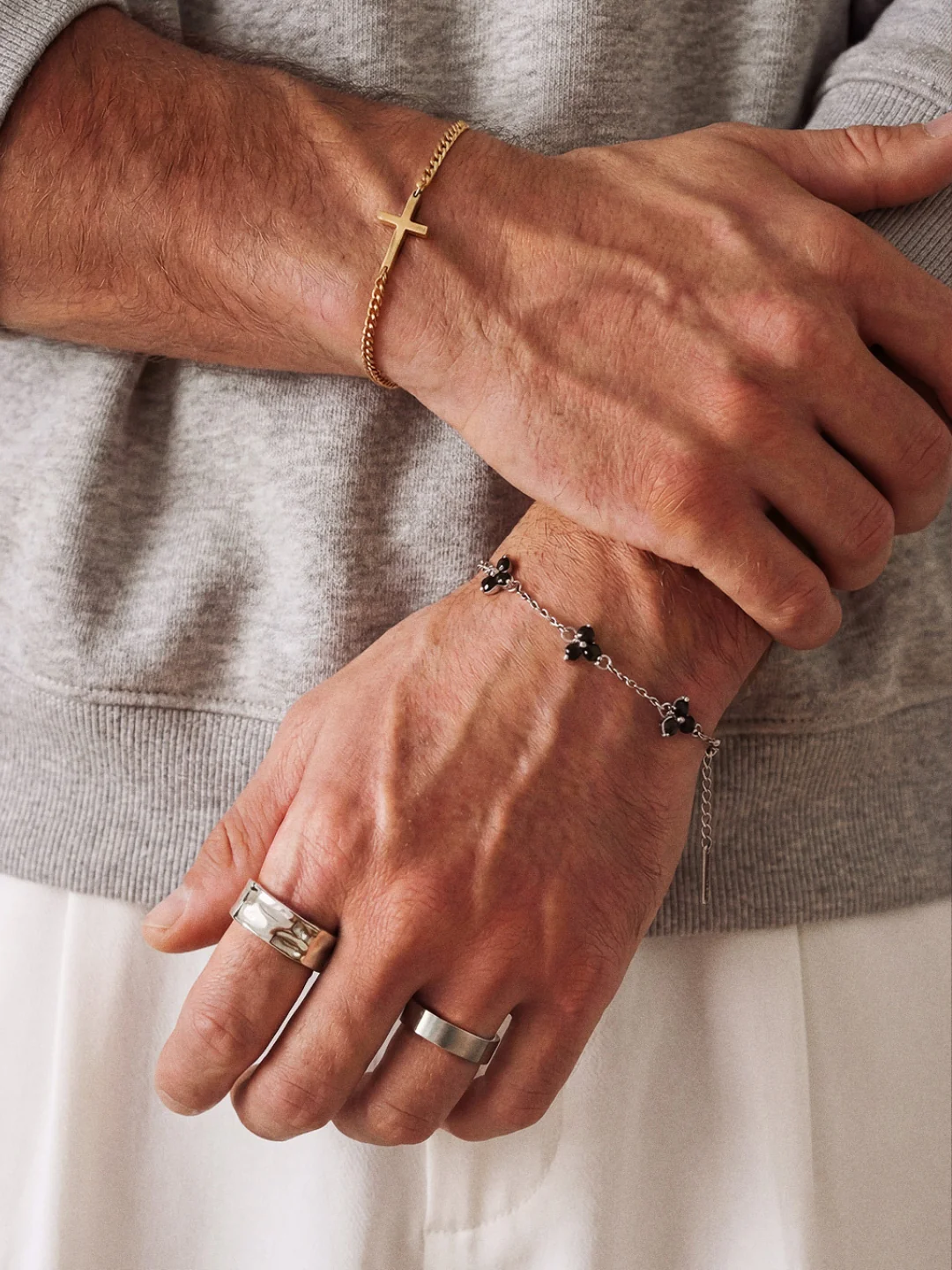 MIDNIGHT CLOVER BRACELET | Silver - Image 4