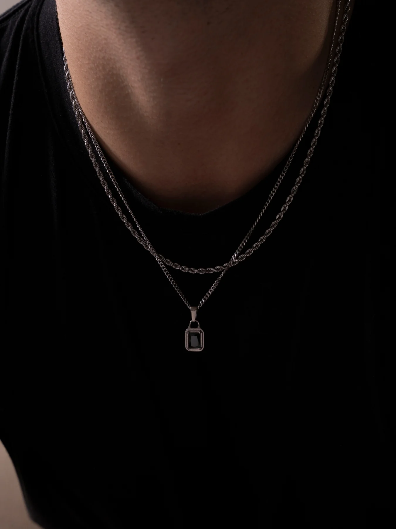 MIDNIGHT GEMSTONE CHAIN | Silver - Image 5
