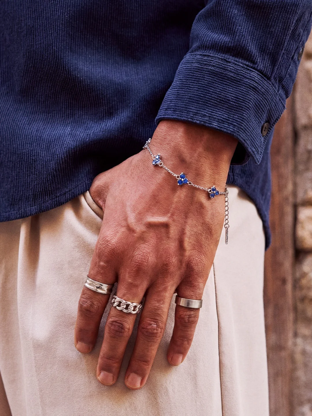 OCEAN CLOVER BRACELET | Silver - Image 4