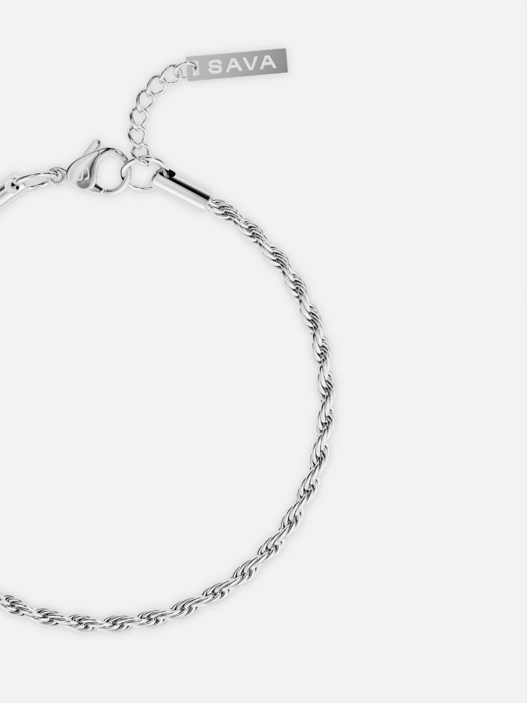 ROPE BRACELET 3MM | Silver - Image 3