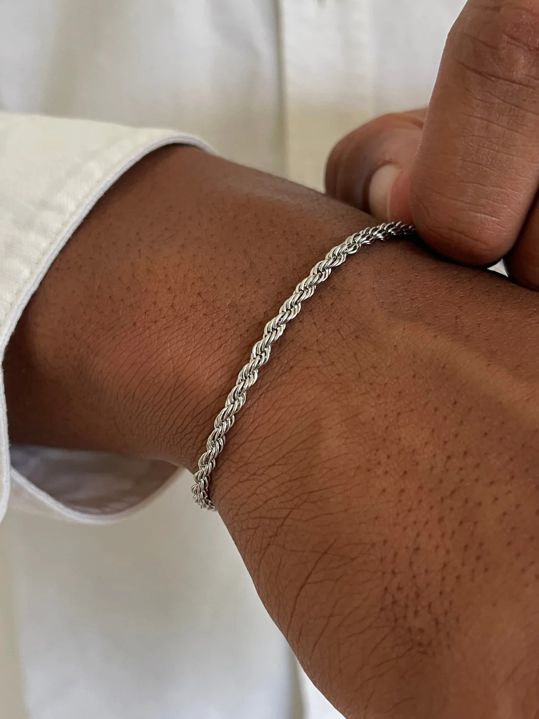 ROPE BRACELET 3MM | Silver - Image 6