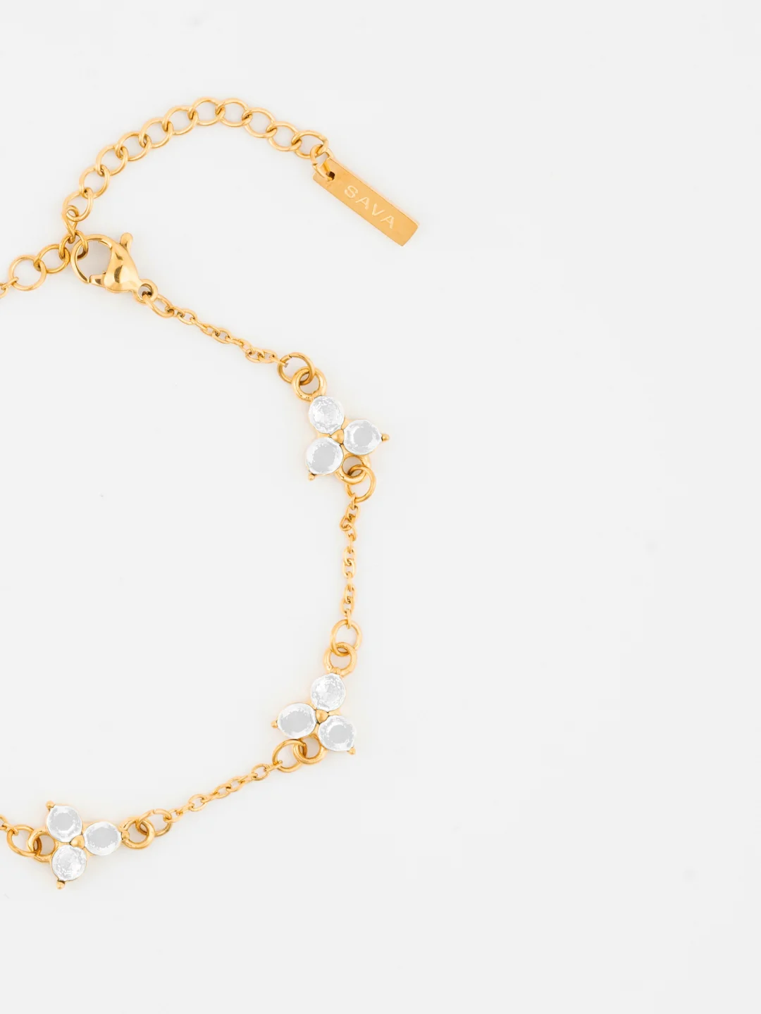 WHITE CLOVER BRACELET | 18K Gold - Image 3