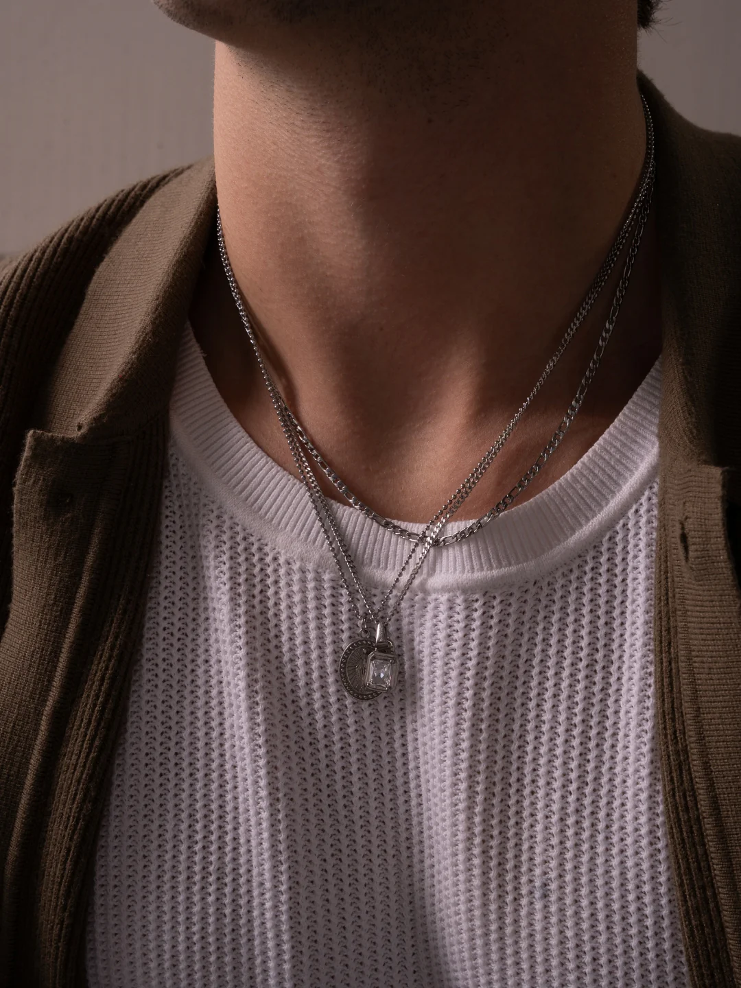 WHITE GEMSTONE CHAIN | Silver - Image 5